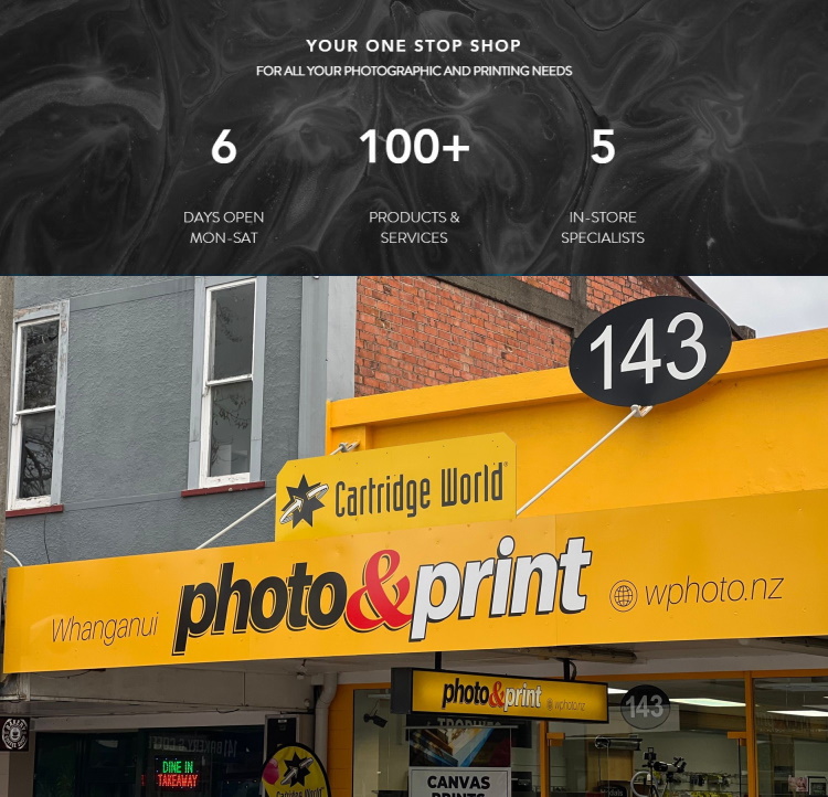 Exterior of Whanganui Photo & Print at 143 Victoria Avenue